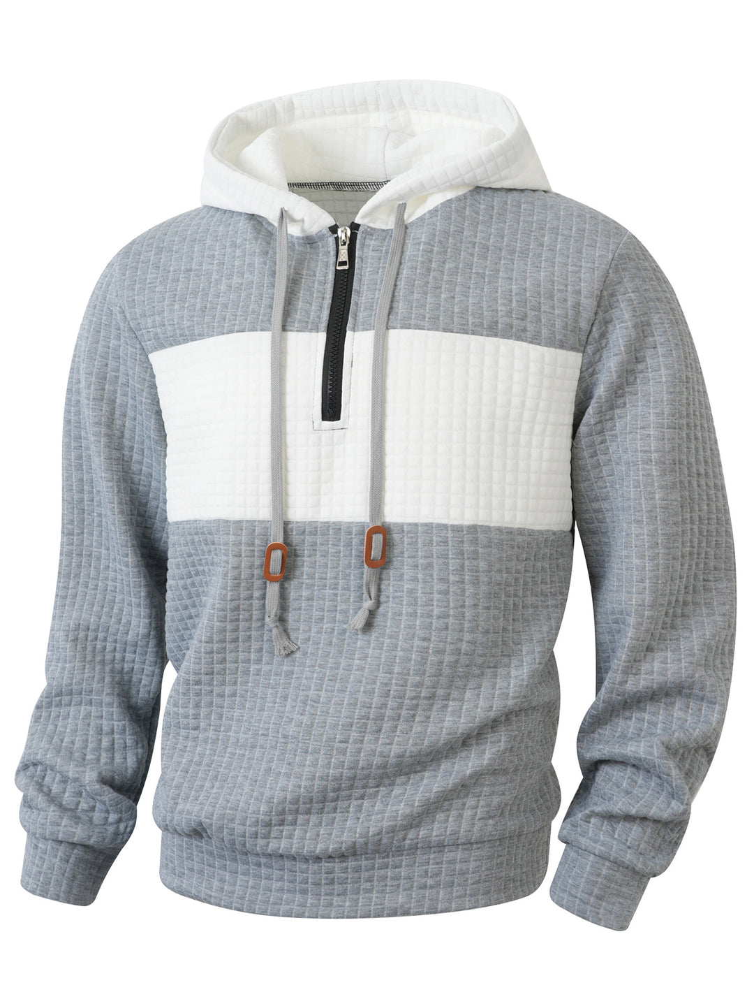 Herren Hoodie mit 1/4-Reißverschluss und strukturiertem Design Aliams