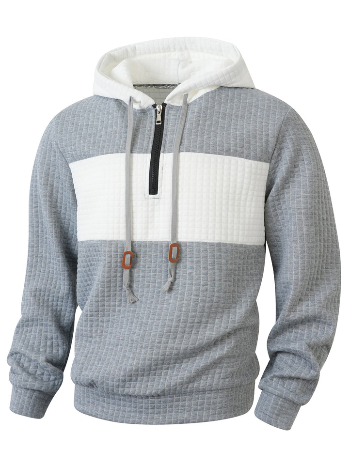 Herren Hoodie mit 1/4-Reißverschluss und strukturiertem Design Aliams