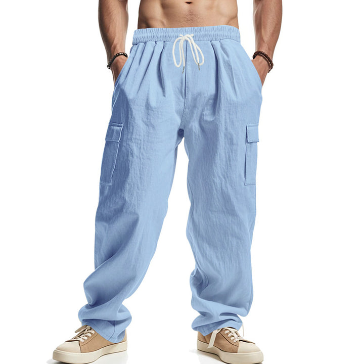 Herren Cargo-Hose mit elastischem Bund und praktischen Taschen Aliams