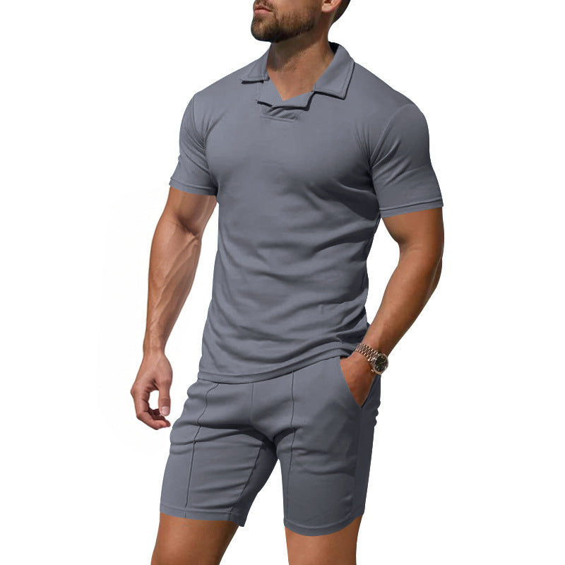 Herren Sportliches T-Shirt und Shorts Set Aliams