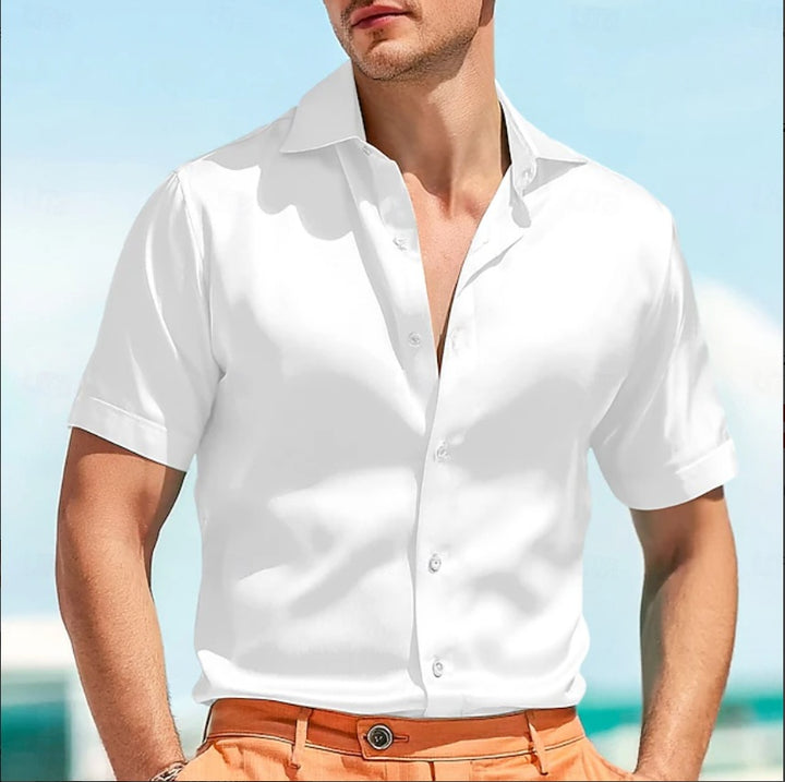 Herren Kurzarmhemd aus hochwertigem, leichtem Material mit frischem Schnitt Aliams