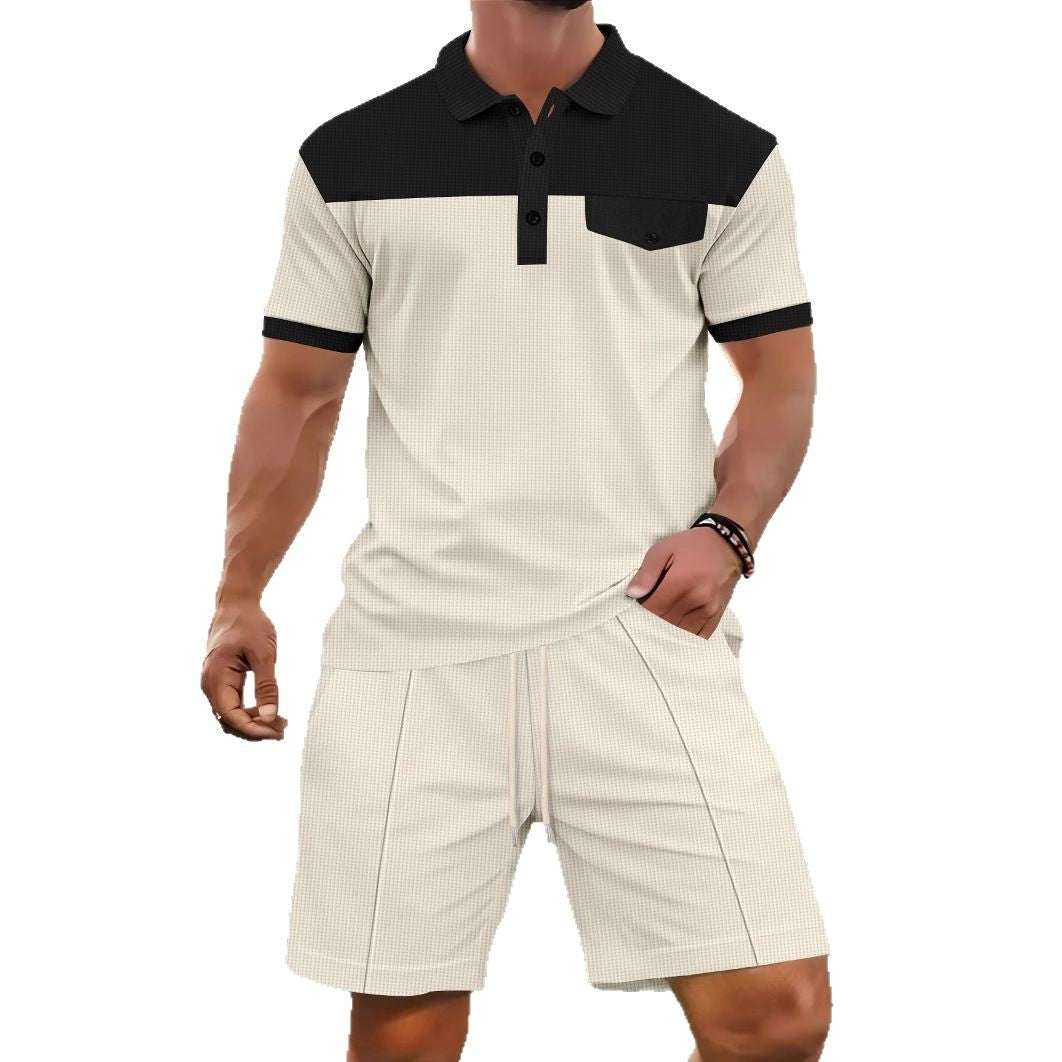 Herren sportliches Poloshirt mit kombiniertem Shorts-Design und atmungsaktiven Eigenschaften Aliams