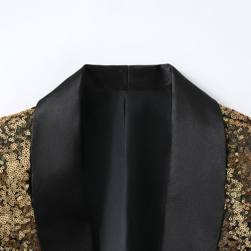 Herren Glitzerblazer im eleganten Schnitt mit schimmerndem Pailletten-Design Aliams