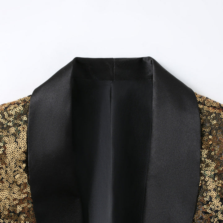 Herren Glitzerblazer im eleganten Schnitt mit schimmerndem Pailletten-Design Aliams