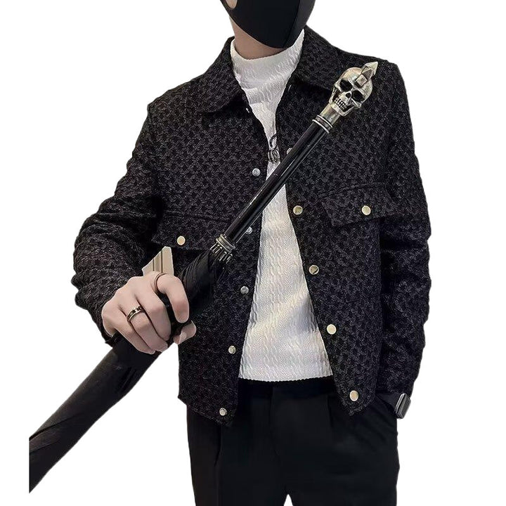 Herren Designjacke mit strukturierten Stoffdetails Aliams