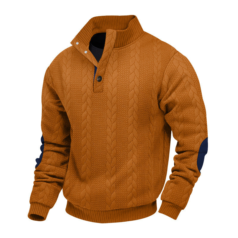 Herren Strukturpullover mit modischem Stehkragen Aliams