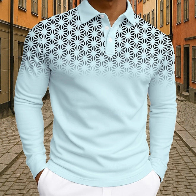 Herren Poloshirt mit trendigem, graphischen Mustermix Aliams