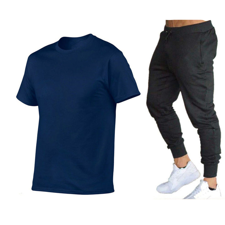 Herren sportliches T-Shirt und Jogginghose-Set mit funktionellem Design Aliams