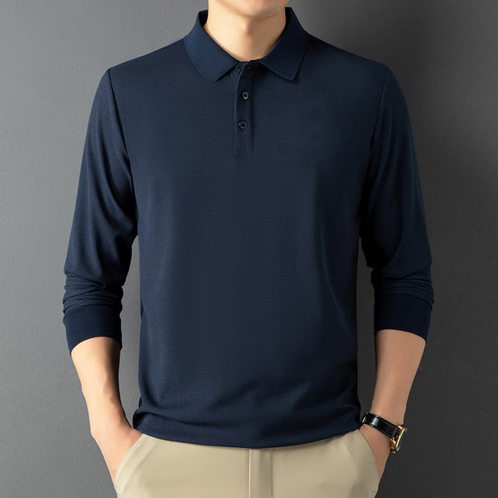 Herren atmungsaktives Piqué Poloshirt mit eleganter Knopfleiste Aliams