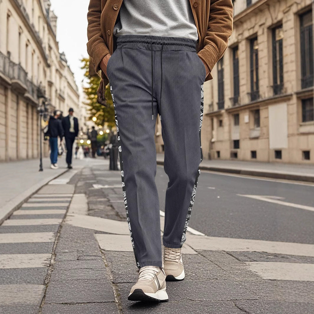 Herren Sportliche Freizeithose mit grafischen Akzenten Aliams