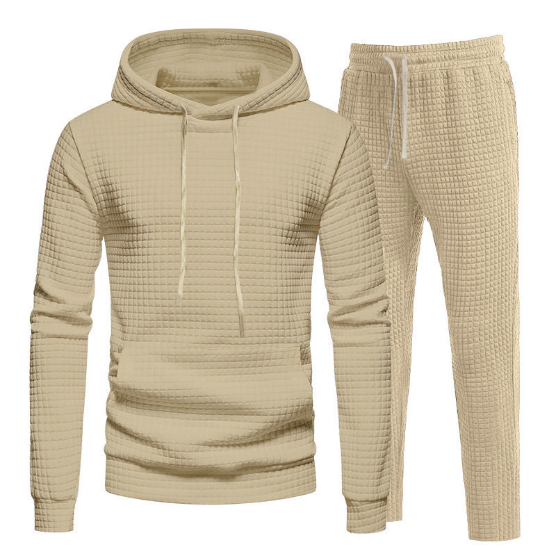 Herren Sportliches Hoodie-Set mit modischem Strukturdesign und elastischen Bündchen Aliams
