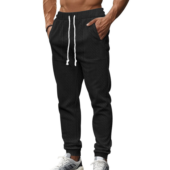 Herren trendy Freizeit-Jogginghose mit Kordelzug und praktischen Taschen Aliams