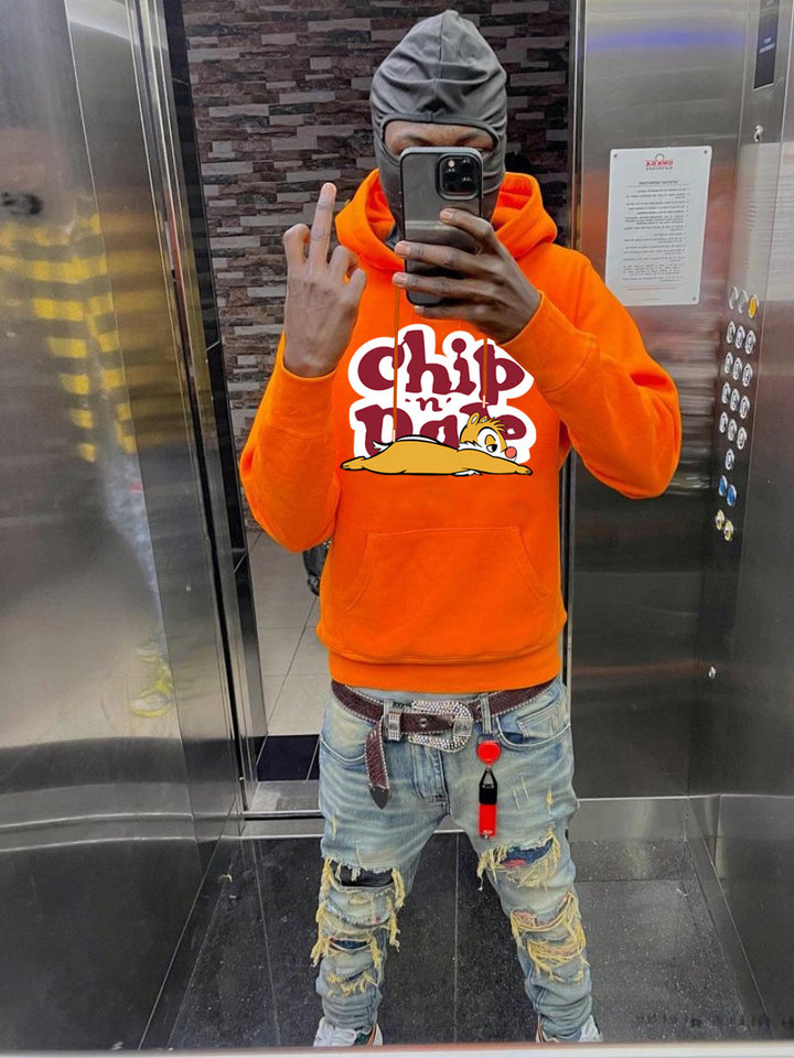 Herren Freizeit Hoodie mit auffälligem Cartoon-Motiv Aliams