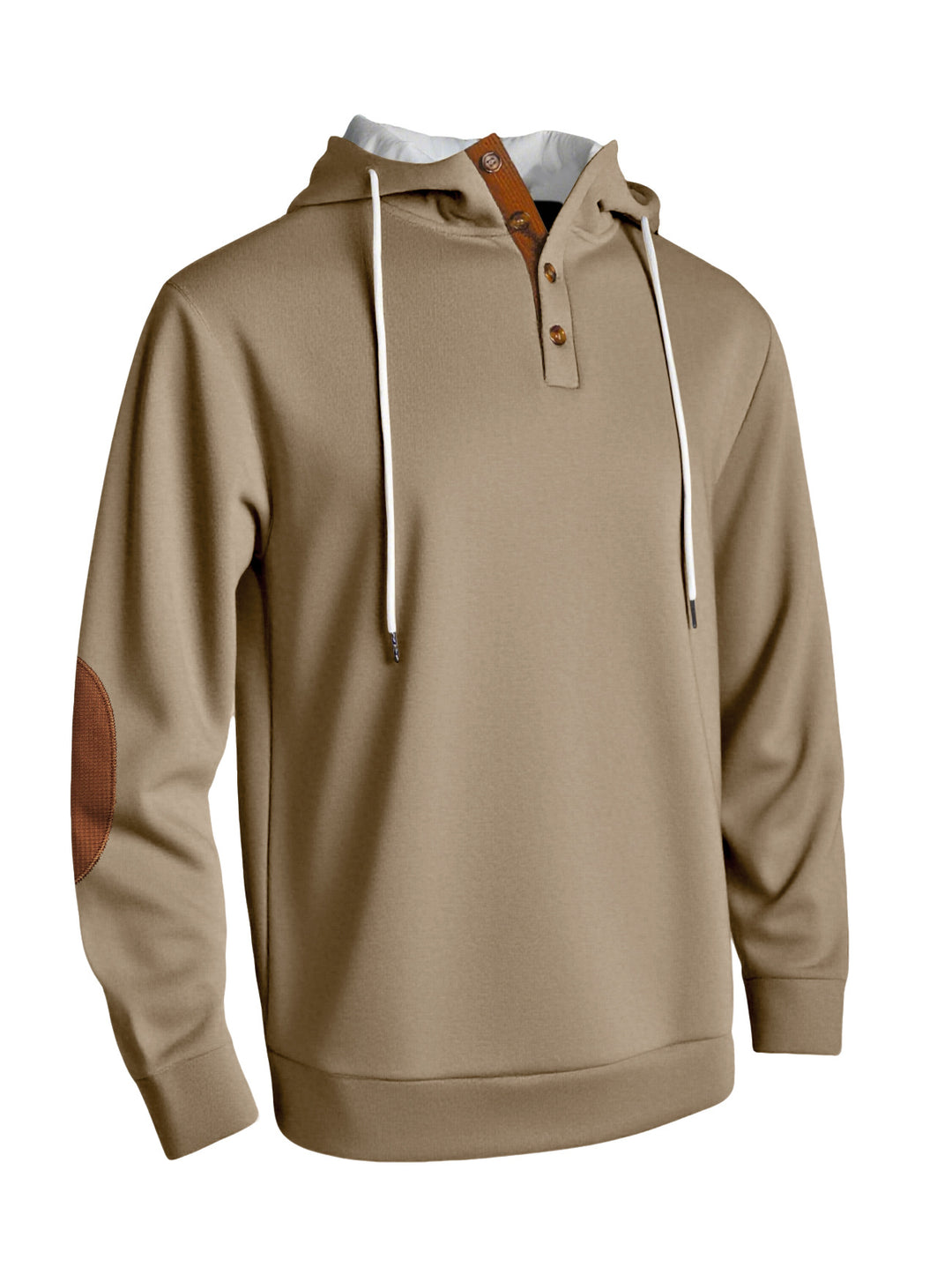 Herren Kapuzenpullover mit modischer Knopfleiste und strukturiertem Design Aliams