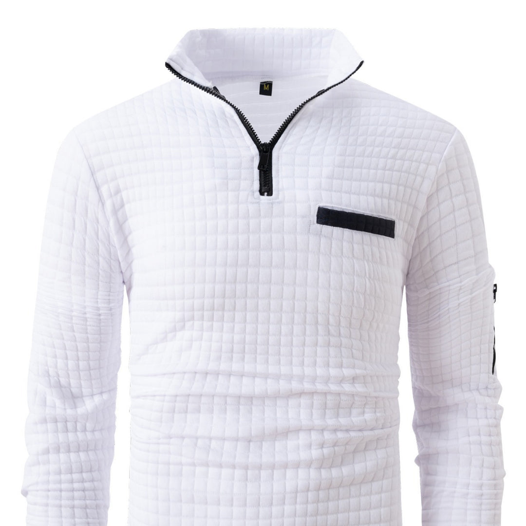 Herren Sportliches Sweatshirt mit modernem Reißverschluss und praktischen Taschen Aliams