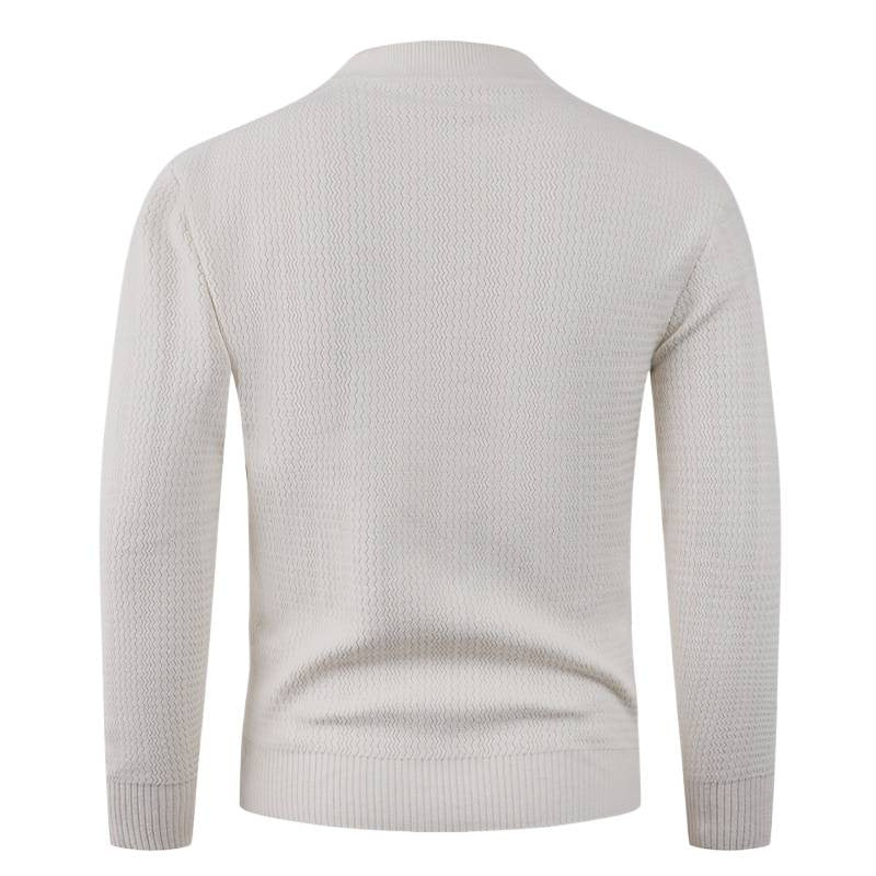 Herren Strukturpullover mit hochgeschlossenem Kragen und modischem Design Aliams