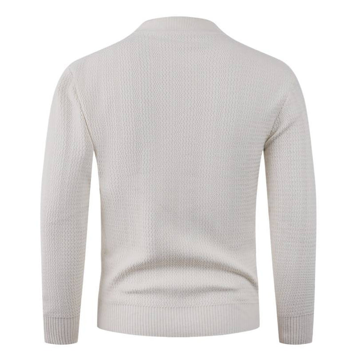 Herren Strukturpullover mit hochgeschlossenem Kragen und modischem Design Aliams