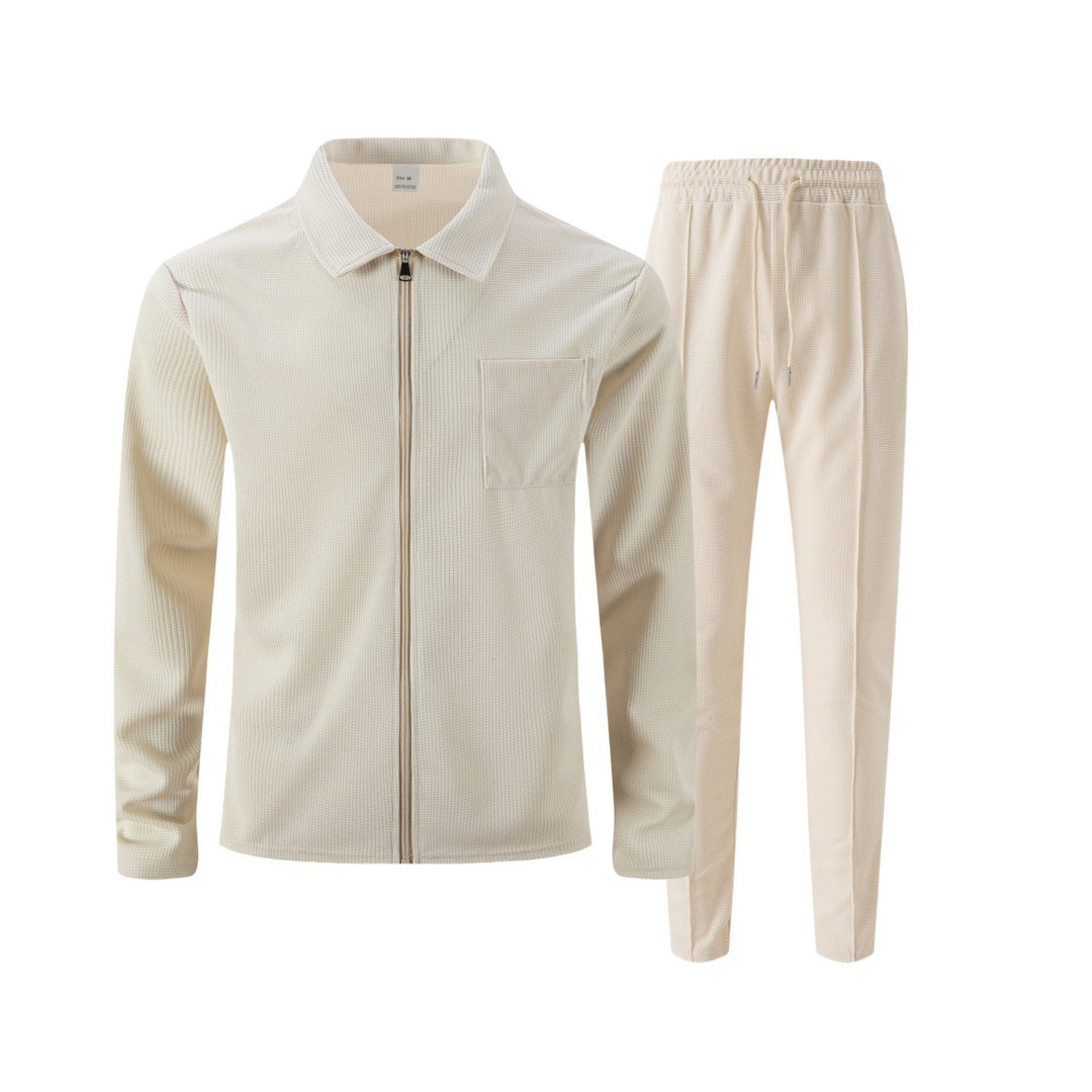 Herren Sportliches Freizeit-Set mit Reißverschluss und praktischen Taschen Aliams