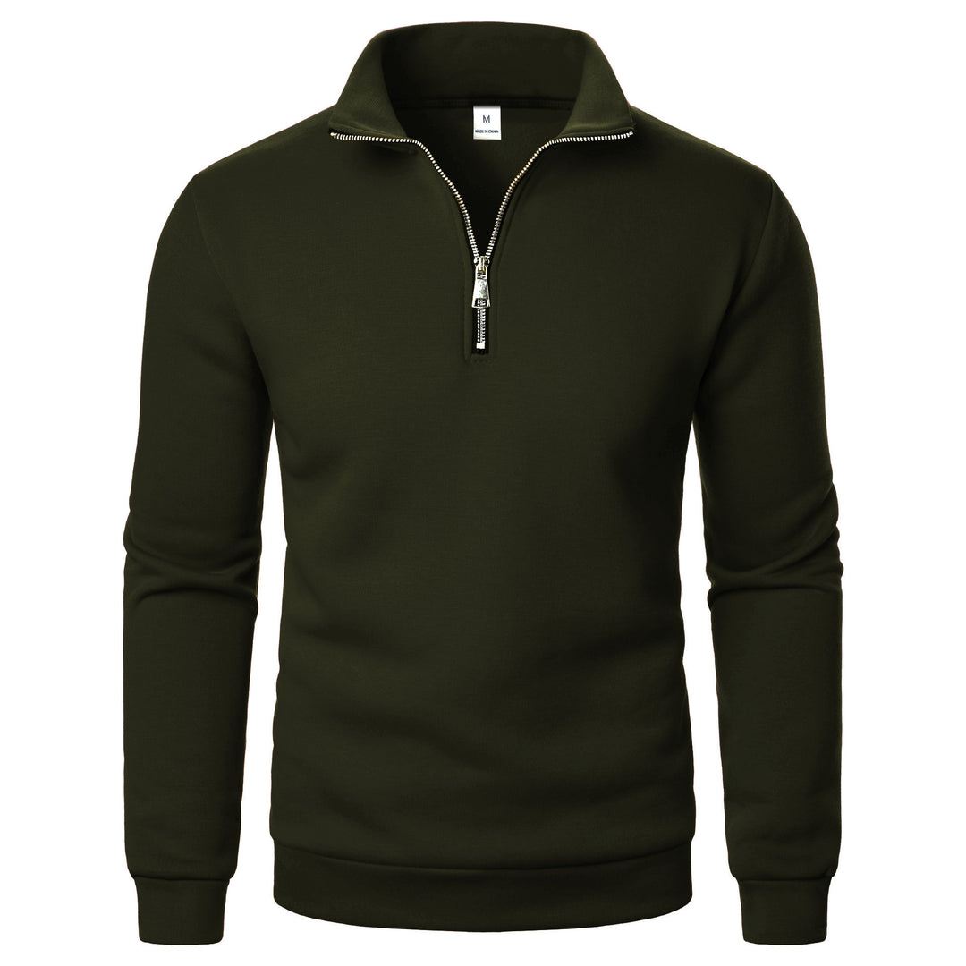 Herren warme Fleece Pullover mit halbem Reißverschluss Aliams
