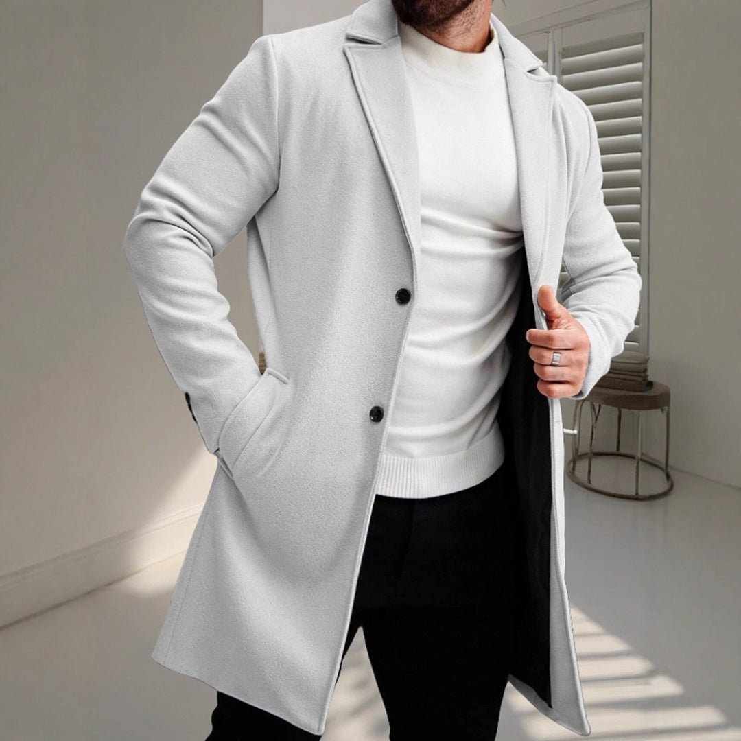 Herren eleganter Wollmantel mit schmaler Silhouette Aliams