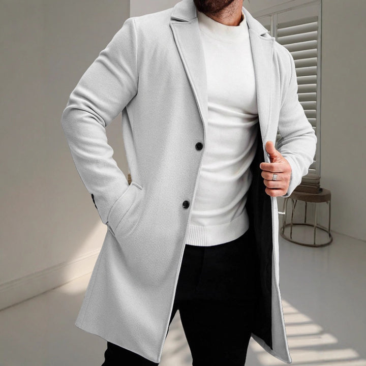 Herren eleganter Wollmantel mit schmaler Silhouette Aliams