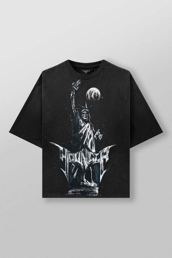 Herren Künstlerische Grafik Übergröße T-Shirt Aliams