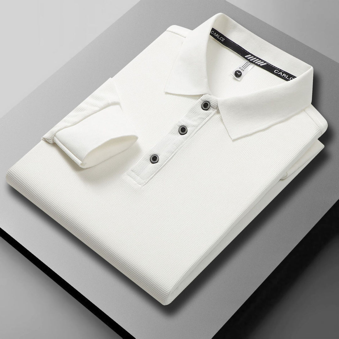 Herren atmungsaktives Piqué Poloshirt mit eleganter Knopfleiste Aliams