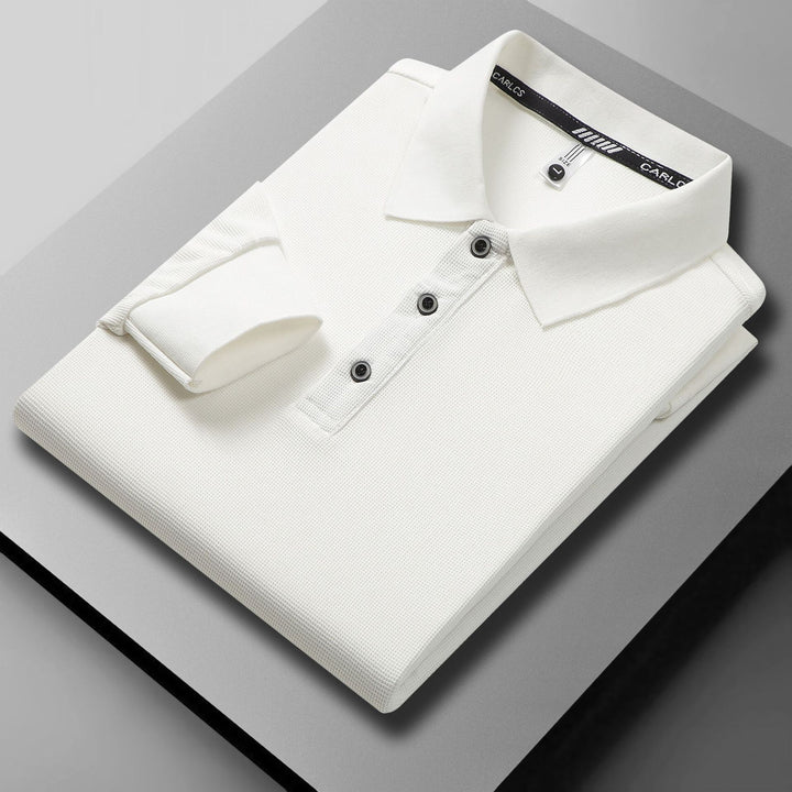 Herren atmungsaktives Piqué Poloshirt mit eleganter Knopfleiste Aliams