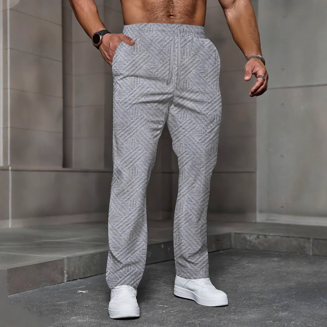 Herren Freizeithose mit elastischem Bund und strukturiertem Design Aliams