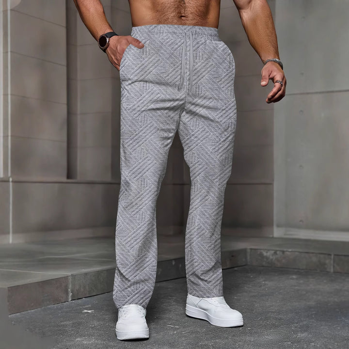 Herren Freizeithose mit elastischem Bund und strukturiertem Design Aliams