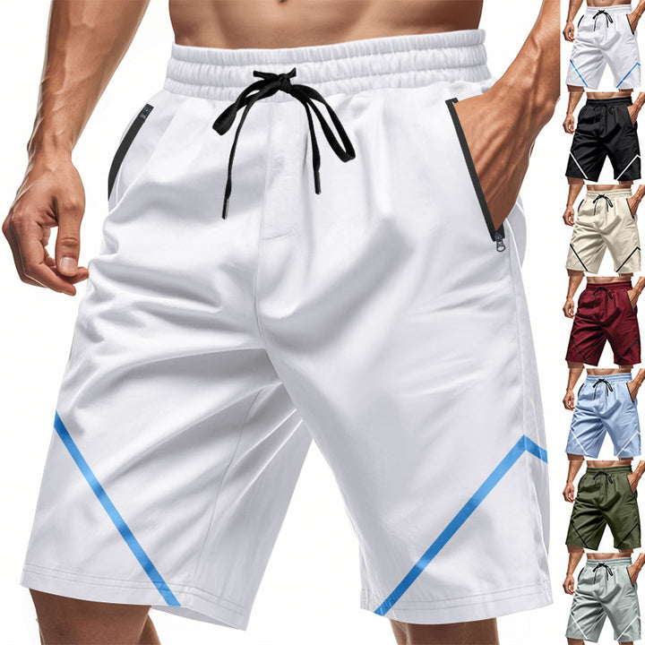 Herren Sportliche Shorts mit elastischem Bund und praktischen Reißverschlusstaschen Aliams