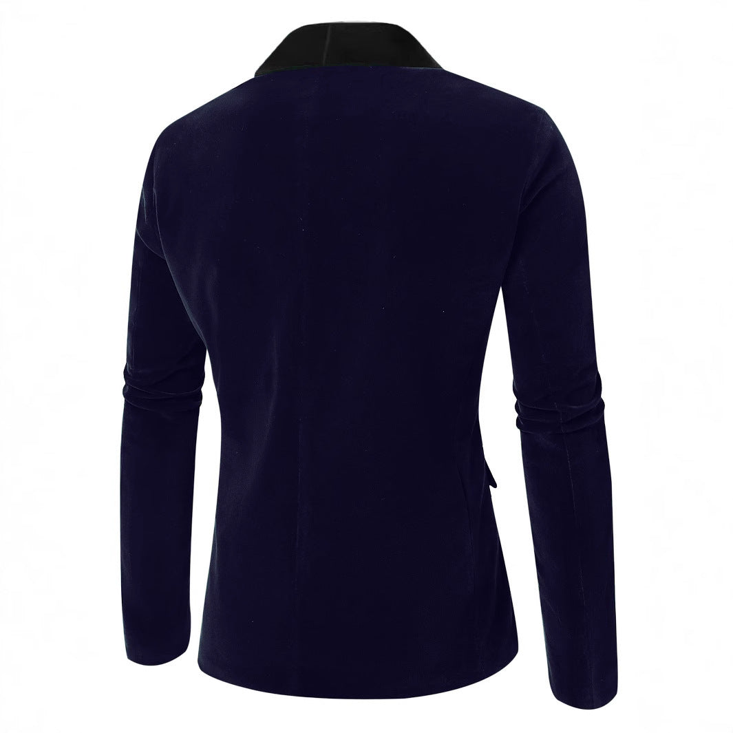 Herren eleganter Samtblazer mit Satinverarbeitung Aliams