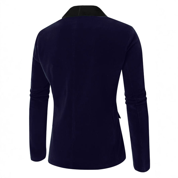 Herren eleganter Samtblazer mit Satinverarbeitung Aliams