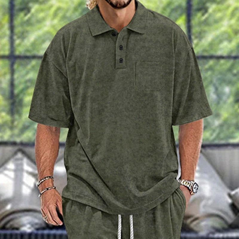 Herren Poloshirt mit strukturiertem Design und praktischen Knöpfen Aliams