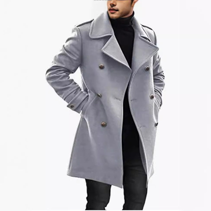Herren eleganter und leichter Frühlingstrenchcoat Aliams
