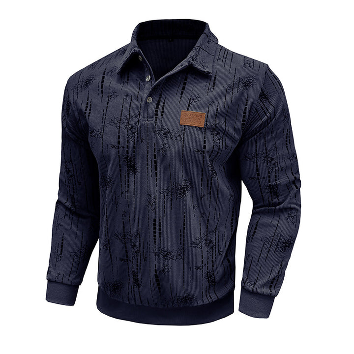 Herren Sweatshirt mit modernem Kragen und einzigartiger Struktur Aliams