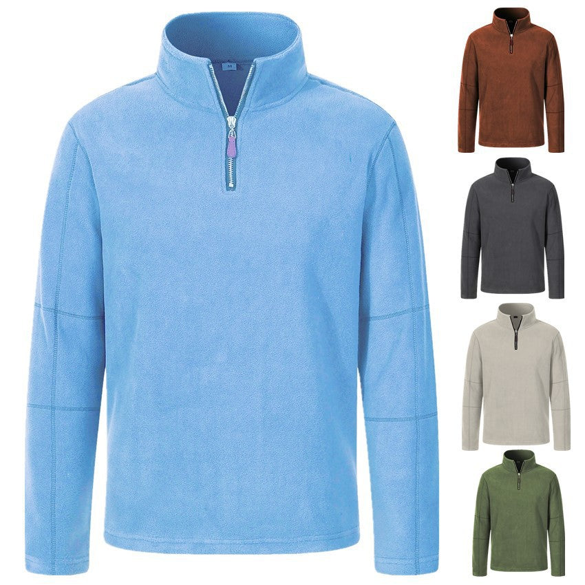 Herren Fleecejacke mit hohem Kragen und praktischem Reißverschluss Aliams