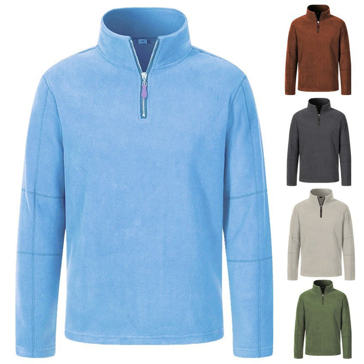 Herren Fleecejacke mit hohem Kragen und praktischem Reißverschluss Aliams