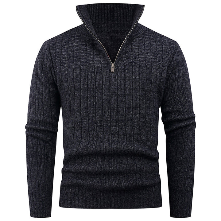 Herren eleganter Rollkragenpullover mit modernem Zopfdesign Aliams