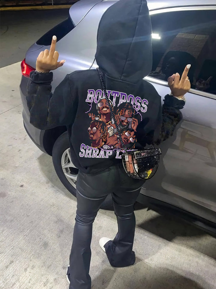 Herren Kapuzenpullover mit kreativem Druckdesign Aliams