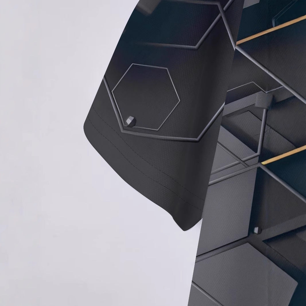 Herren Poloshirt mit modernen geometrischen Akzenten Aliams