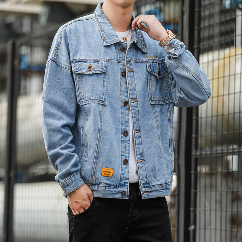 Herren Denimjacke im lässigen Stil mit funktionalen Pattentaschen und robustem Design Aliams