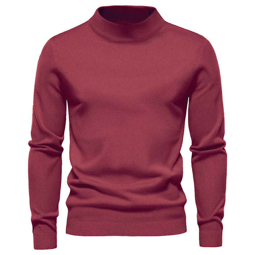 Herren eleganter Rollkragenpullover aus feiner Wolle Aliams