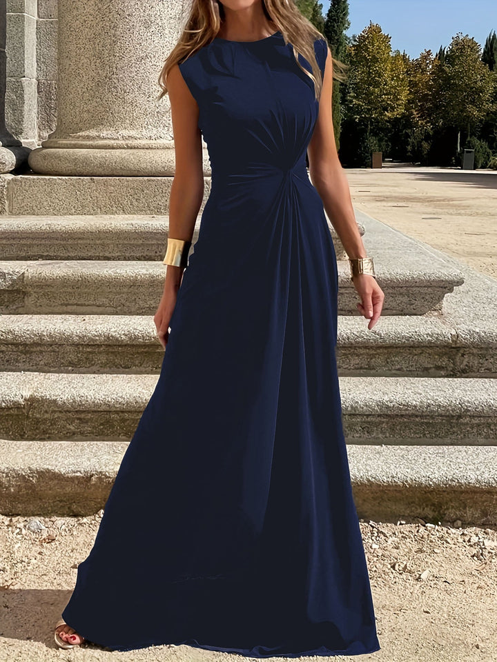 Damen Elegantes Abendkleid mit Schickem Faltenwurf und Figurbetontem Schnitt Aliams