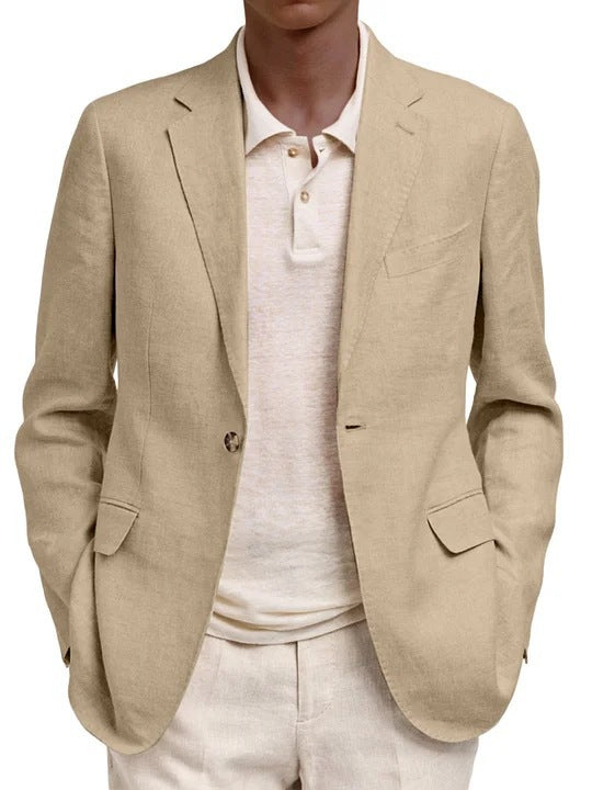 Herren Elegante Leinenjacke Aliams