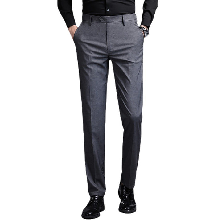 Herren elegante Anzughose mit schmalem Schnitt und funktionalen Taschen Aliams