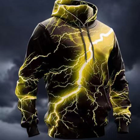 Herren Kapuzenpullover mit dynamischem Blitzdesign Aliams