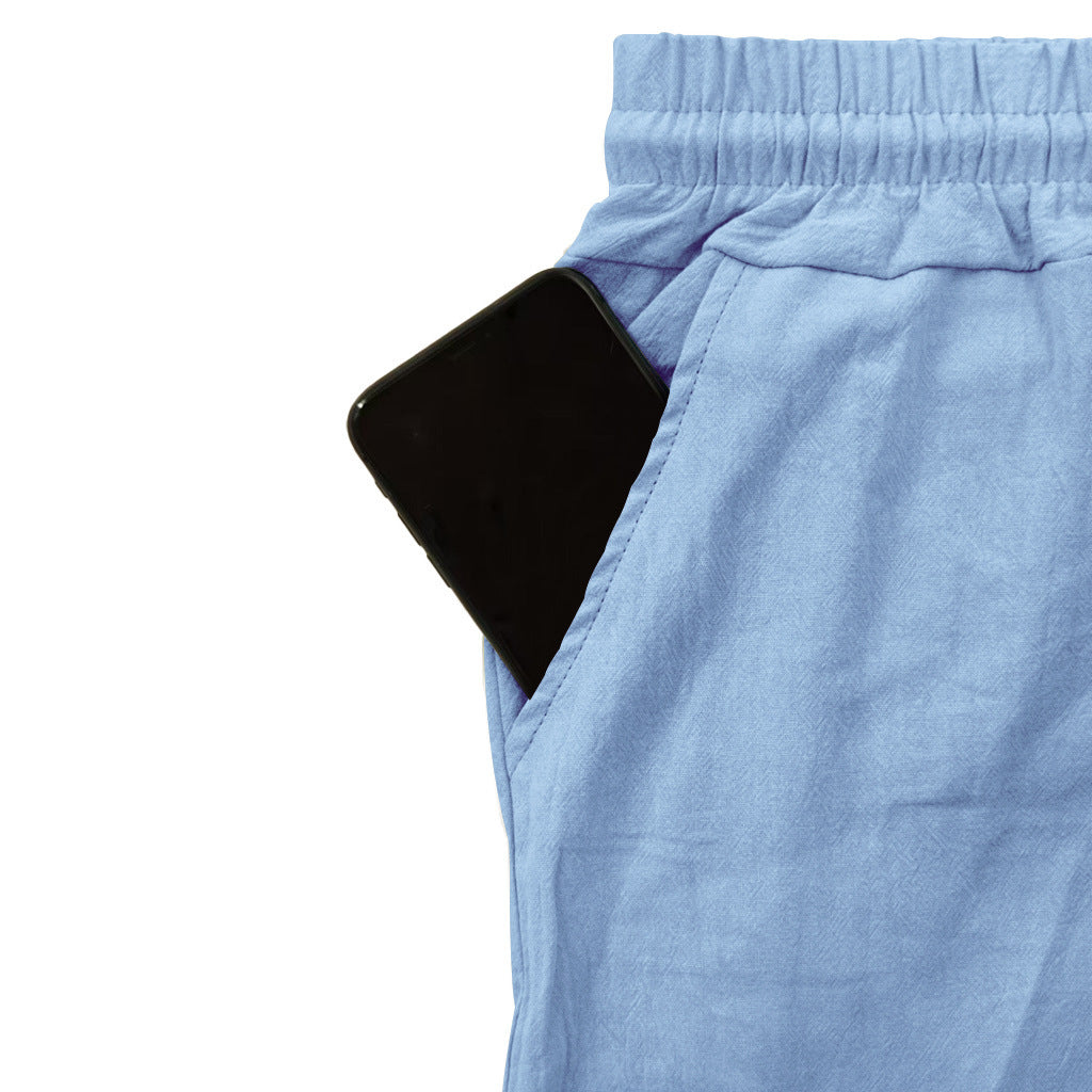 Herren Cargo-Hose mit elastischem Bund und mehreren Taschen Aliams