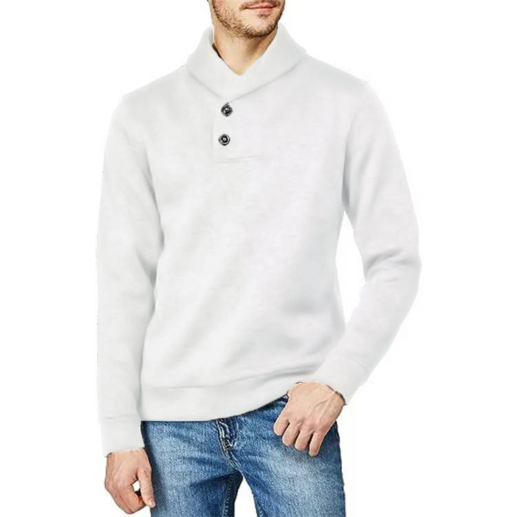 Herren Pullover mit Stehkragen und Knopfdetail Aliams