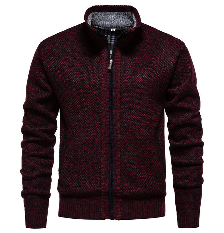 Herren sportliche Strickjacke mit Stehkragen Aliams
